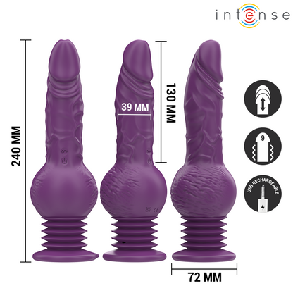 INTENSE Vibrador Tatum Multifuncional com Vibração Up & Down 24cm Roxo