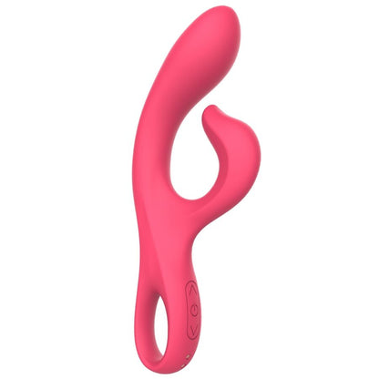Vibrador XOCOON Ponto G e Clitóris Flexível Fúcsia, mostrando seu design ergonómico e material de silicone suave.