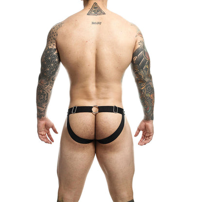 MOB Jockstrap Dngeon Amarelo Desportista mostrando design e material
