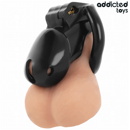 Gaiola peniana ADDICTED TOYS LOCKED Mindnight Cell S com anéis de ajuste e mecanismo de fecho.