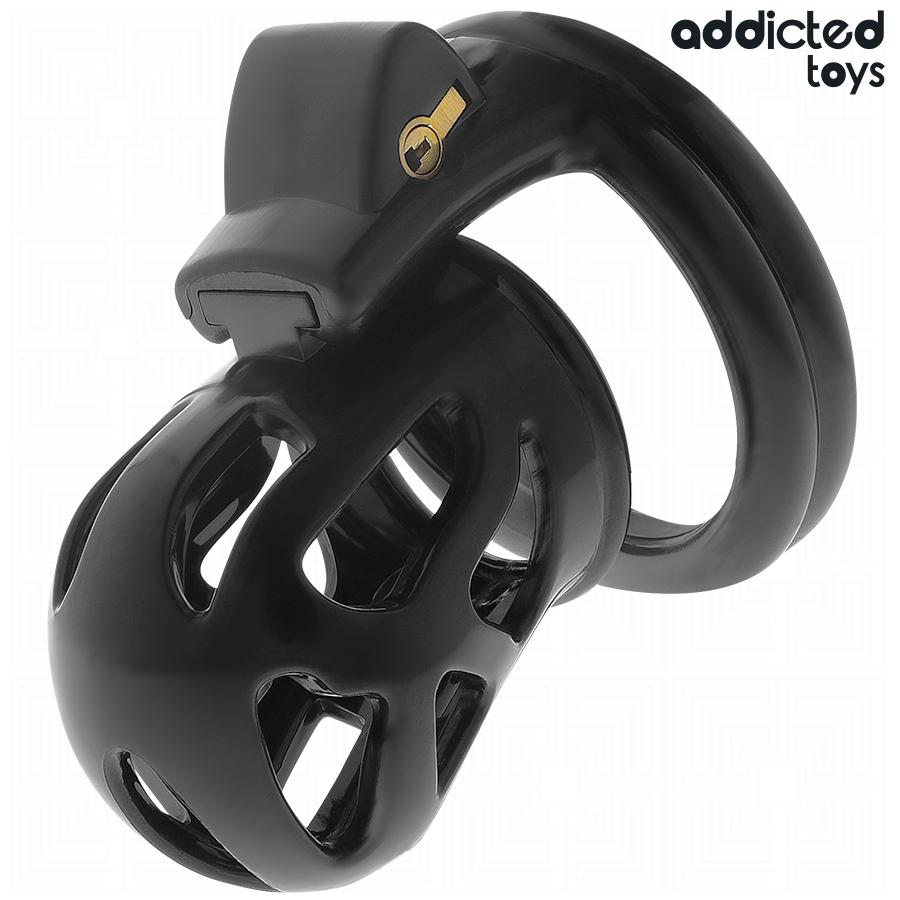 Gaiola de castidade ADDICTED TOYS LOCKED Silent Keep 7,5 CM com anéis e fechadura.