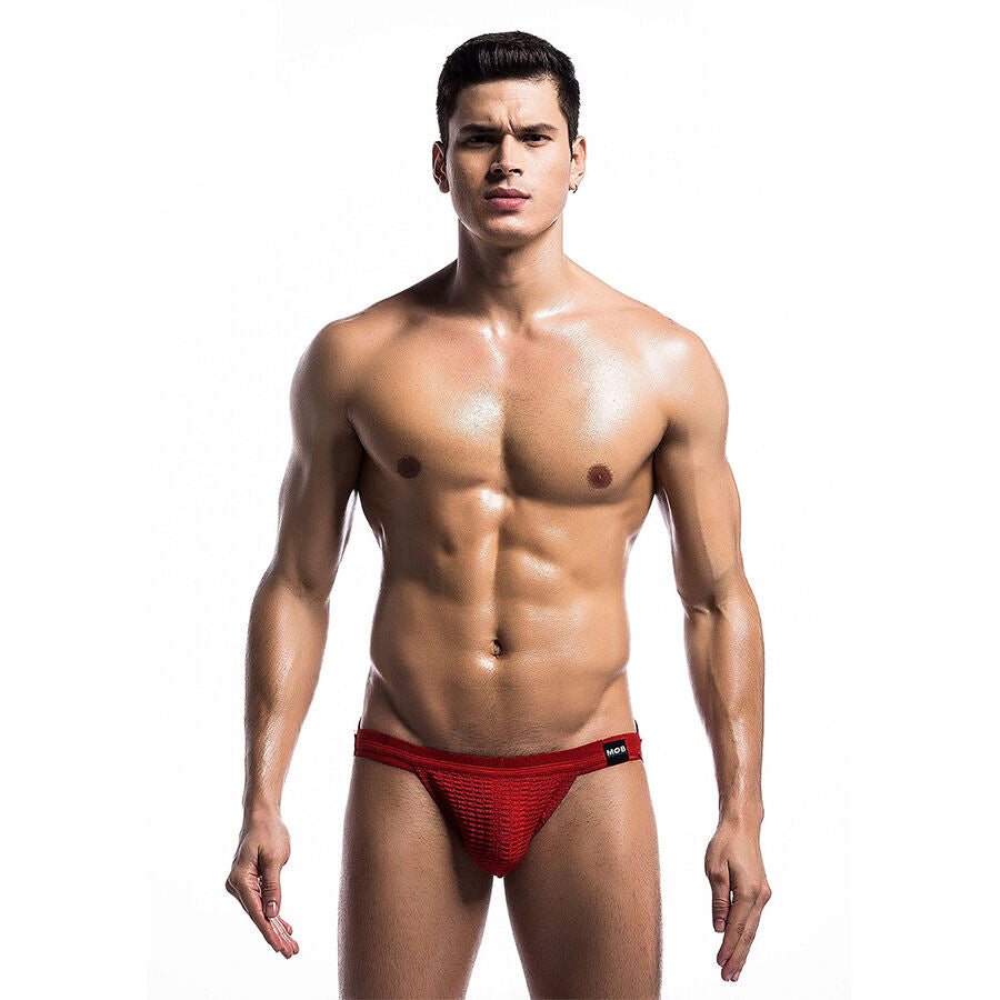 Jockstrap de natação MaleBasics Fetish Vermelho G, em poliéster e lycra, design confortável e sexy.