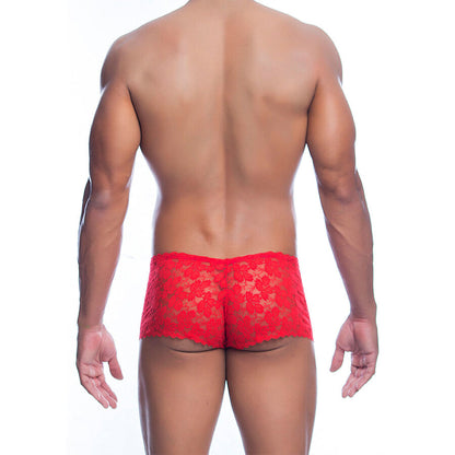 Boxer de Renda Vermelha Sensual