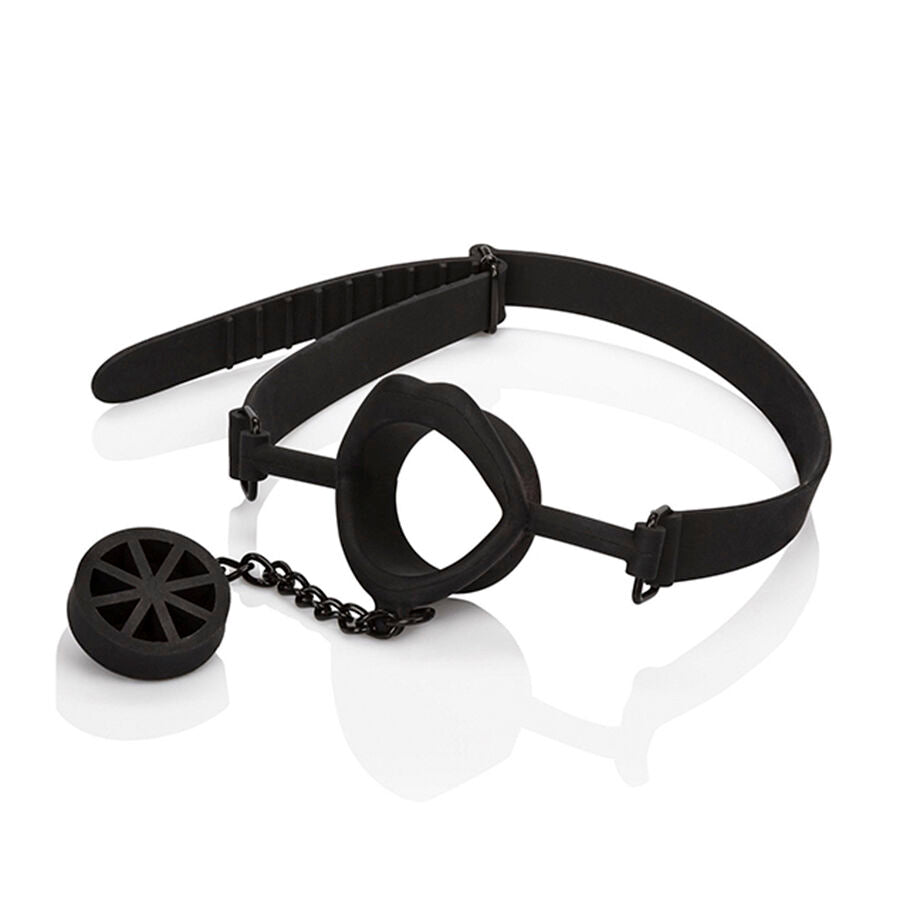 Mordaça Scandal com Plug de Silicone Preto