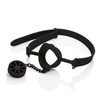 Mordaça Scandal com Plug de Silicone Preto