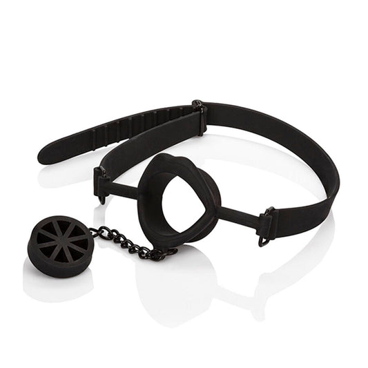 Mordaça Scandal com Plug de Silicone Preto