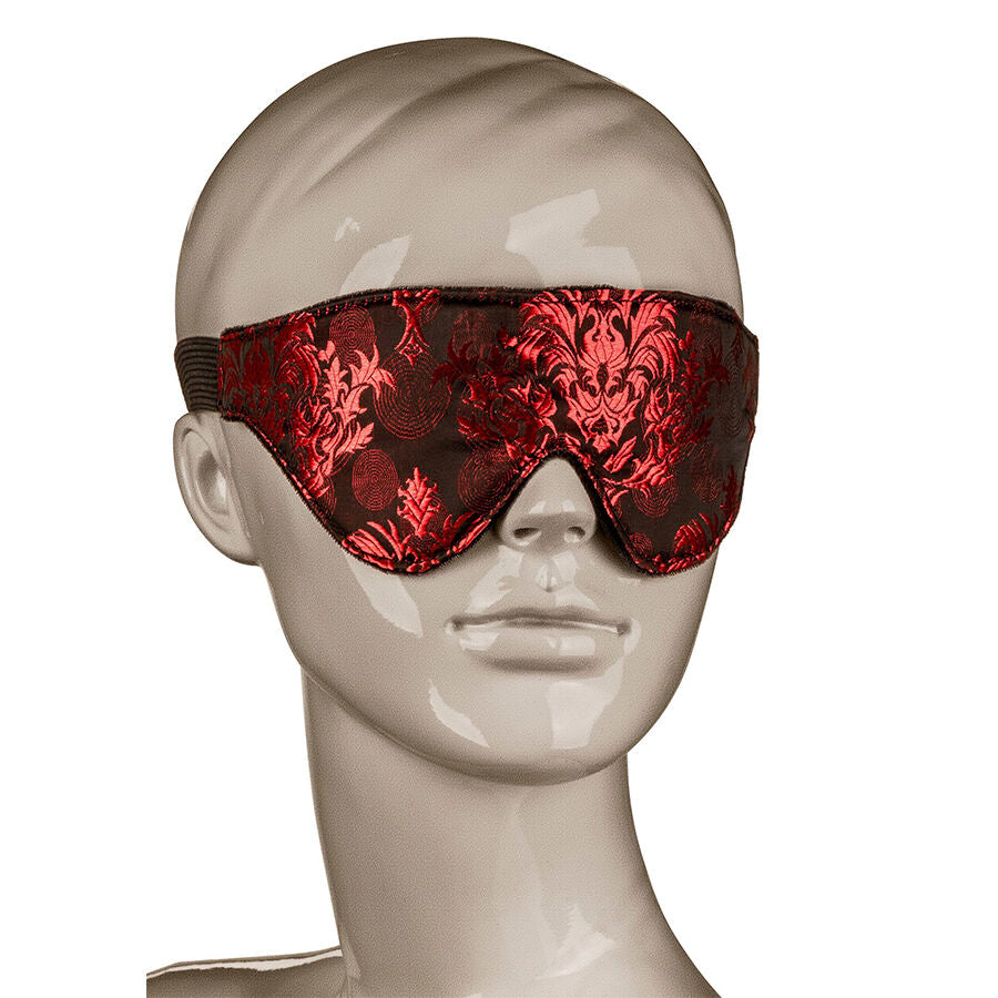 Máscara de Olhos Opaca Scandal com Detalhes em Vermelho
