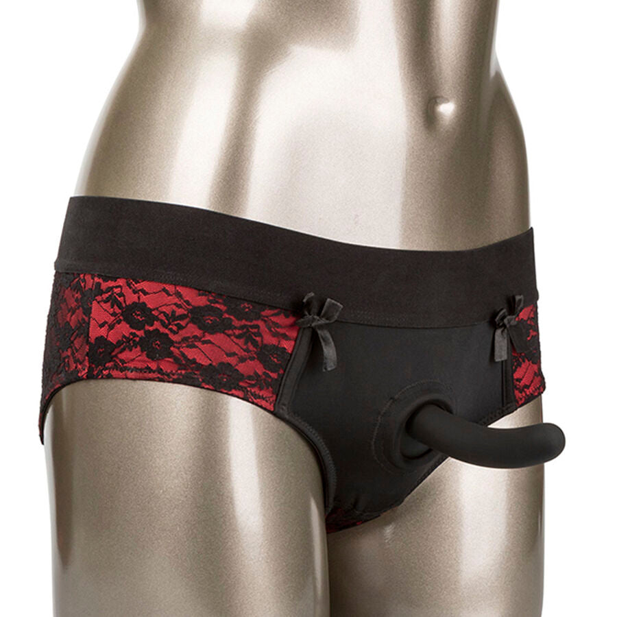 Conjunto de Calcinhas Crotchless com Dildo Pegging