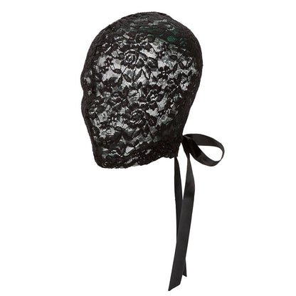 Máscara Balaclava de Renda Preta com Laço