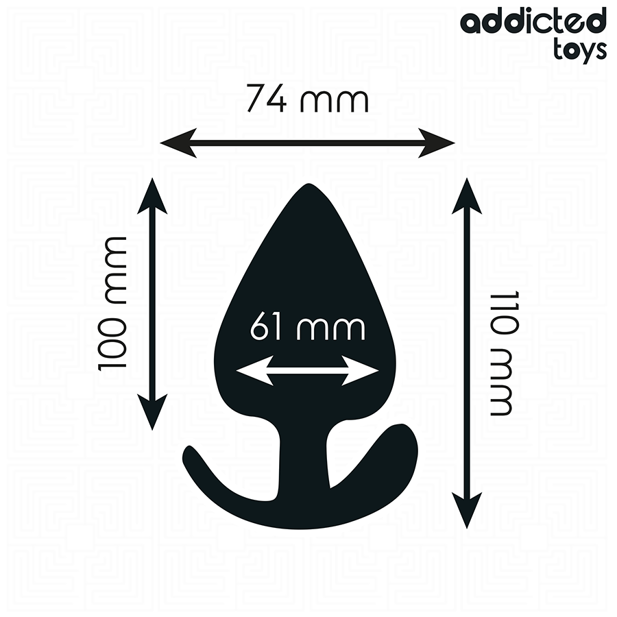 Detalhe do Plug Anal XXL de Silicone da ADDICTED TOYS, destacando seu design ergonómico e tamanho grande.