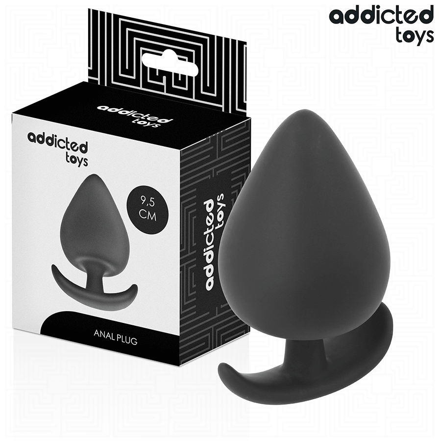Close-up do Plug Anal XL Addicted Toys em silicone, projetado para estimulação profunda e confortável.