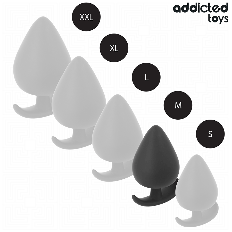 Imagem de um Plug Anal de Silicone ADDICTED TOYS (66mm) com design ergonómico.
