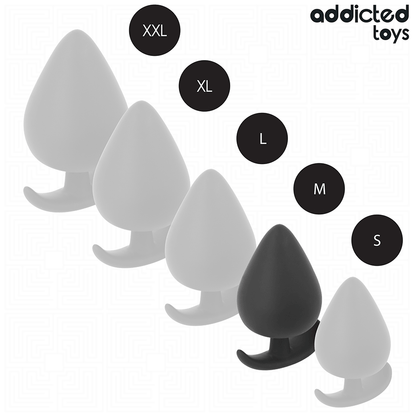 Imagem de um Plug Anal de Silicone ADDICTED TOYS (66mm) com design ergonómico.