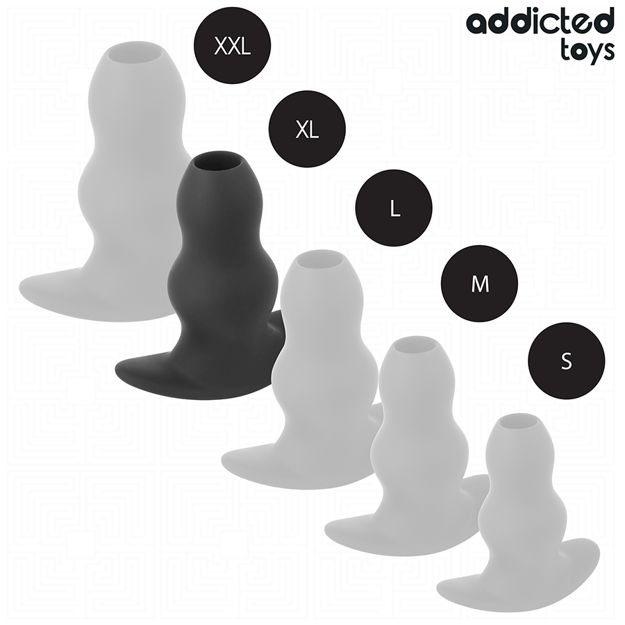 Addicted Toys Plug Anal Oco XL de silicone, com 13,9 CM, design ergonómico para estimulação anal profunda.