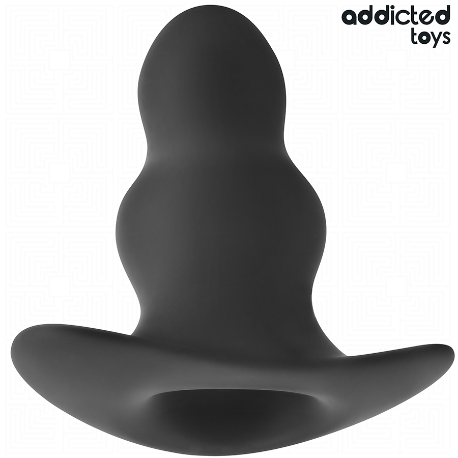Imagem do Plug Anal Oco Addicted Toys Tamanho S de silicone, exibindo seu design ergonômico e cavidade interna.