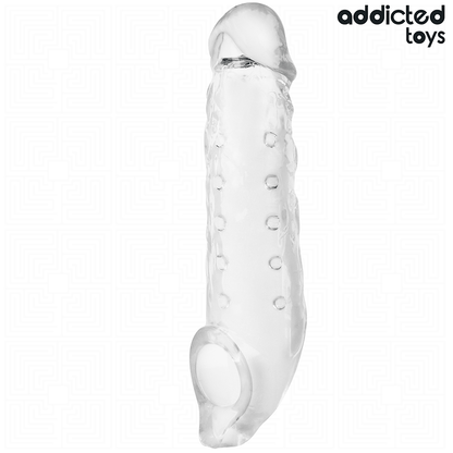 ADDICTED TOYS Extensão de Pénis Transparente Tamanho S 23 CM, para aumento e prazer.