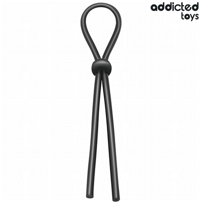 Corda peniana de silicone Addicted Toys para controle e estimulação, mostrando seu design de alça única e material macio.