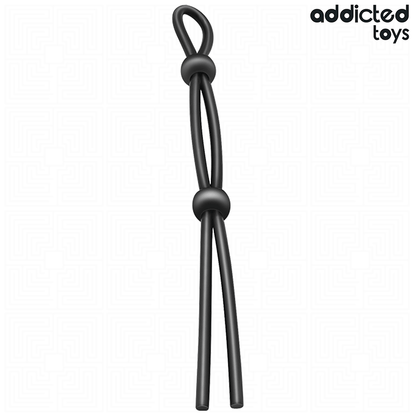 Corda peniana de silicone Addicted Toys Double Loop para controlo e estimulação.