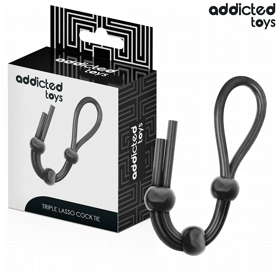 Corda Peniana de Silicone Triplo Loop da ADDICTED TOYS para estimulação e controlo.