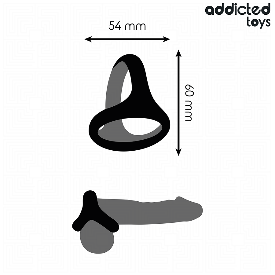 Addicted Toys Anel Peniano Triplo Grosso para melhorar o desempenho e prazer.