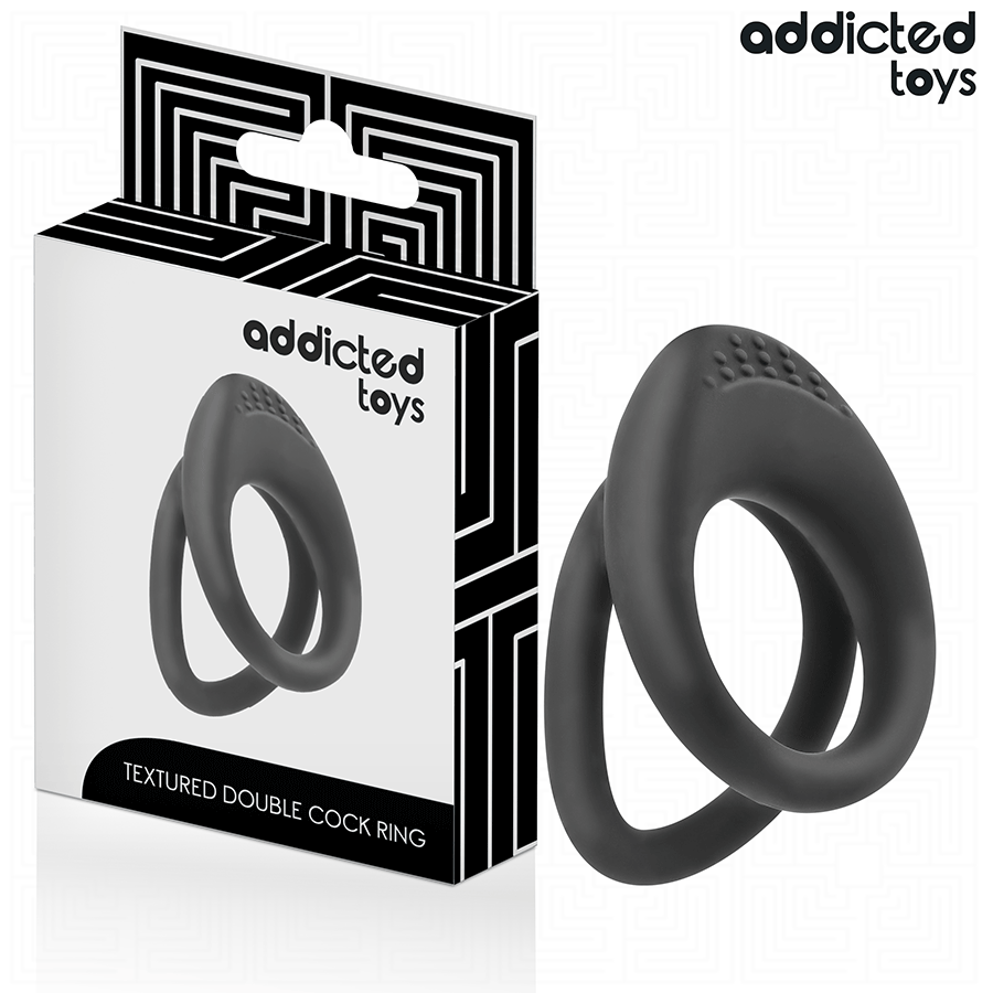 Imagem do Anel de Pênis com Dupla Textura da Addicted Toys, destacando seu design e características.