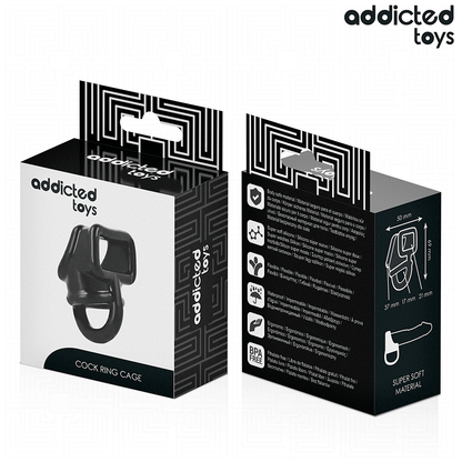 Close-up of the ADDICTED TOYS Anel Peniano de Gaiola showing its design and features.