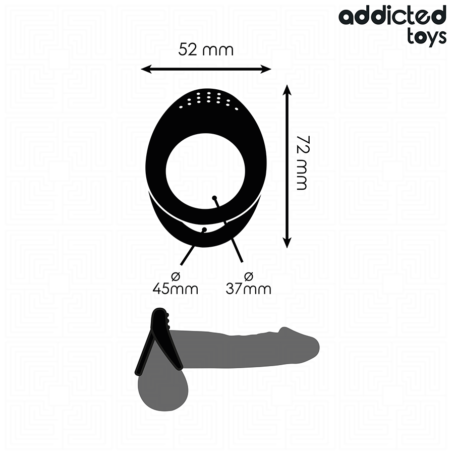 Imagem do Anel de Pênis com Dupla Textura da Addicted Toys, destacando seu design e características.