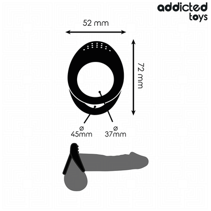 Imagem do Anel de Pênis com Dupla Textura da Addicted Toys, destacando seu design e características.