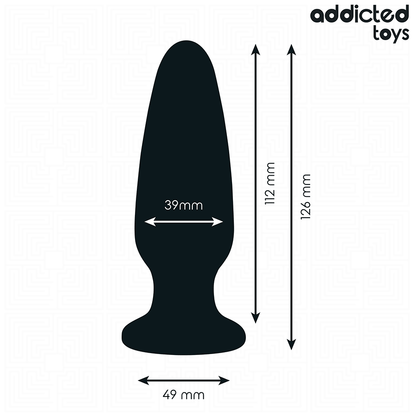 Close-up of the Addicted Toys Large Jeweled Anal Plug made of body-safe silicone.