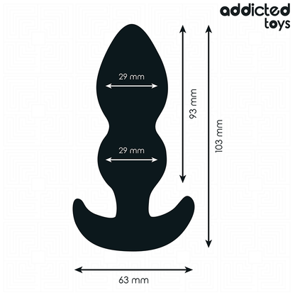 Close-up do Plug Anal Tamanho S da Addicted Toys em silicone médico.