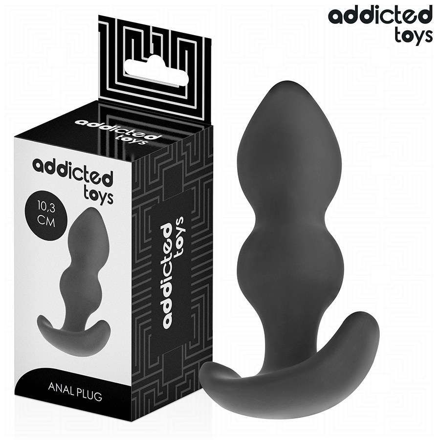 Close-up do Plug Anal Tamanho S da Addicted Toys em silicone médico.