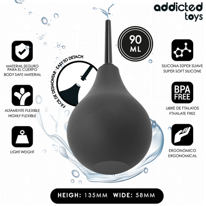 Addicted Toys Limpador Anal de Viagem Compacto 90ml para higiene íntima.