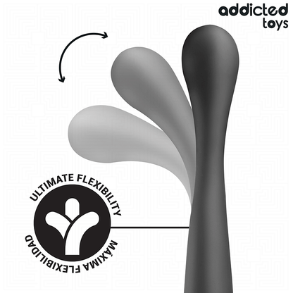 Massageador anal Addicted Toys de silicone médico com 22,5 cm e design ergonómico para estimulação progressiva.