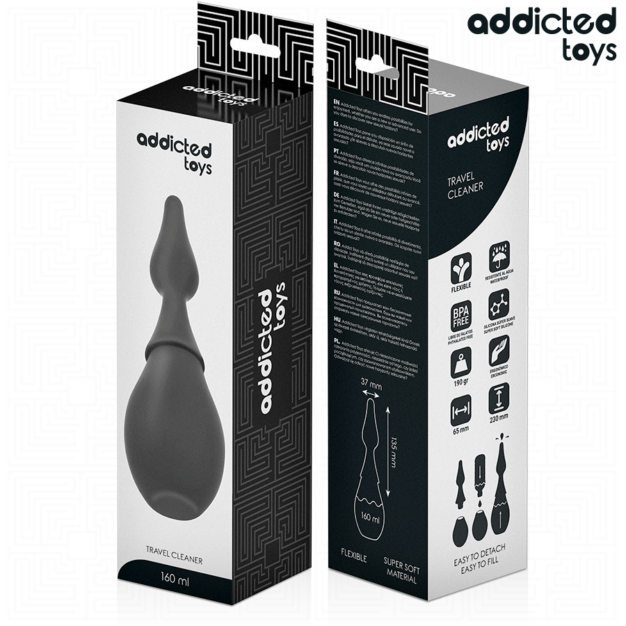 ADDICTED TOYS Limpador de Brinquedos Modelo 1, acessório de higiene sexual portátil.