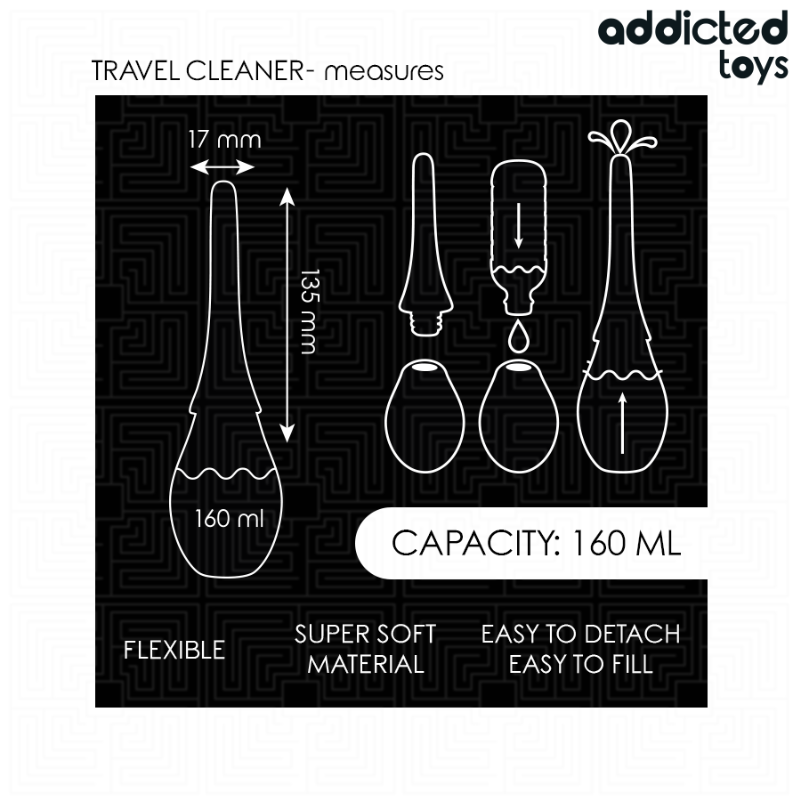 Addicted Toys Limpador de Viagem Modelo 3 para higiene de brinquedos sexuais, portátil e eficaz.