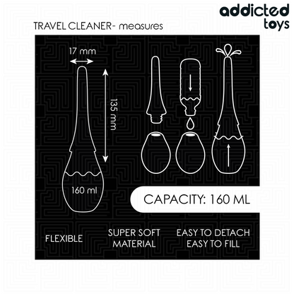 Addicted Toys Limpador de Viagem Modelo 3 para higiene de brinquedos sexuais, portátil e eficaz.