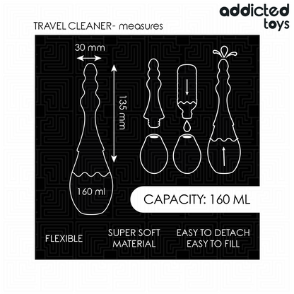 ADDICTED TOYS Limpador de Viagem Modelo 4 para Brinquedos Sexuais