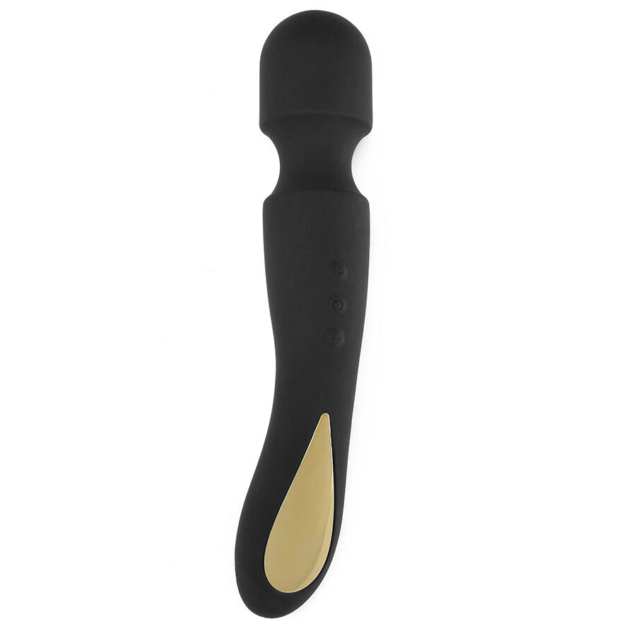 Close-up of the TOYJOY Massageador Zenith Light Preto, showcasing its premium silicone texture, ergonomic design, and LED light feature.