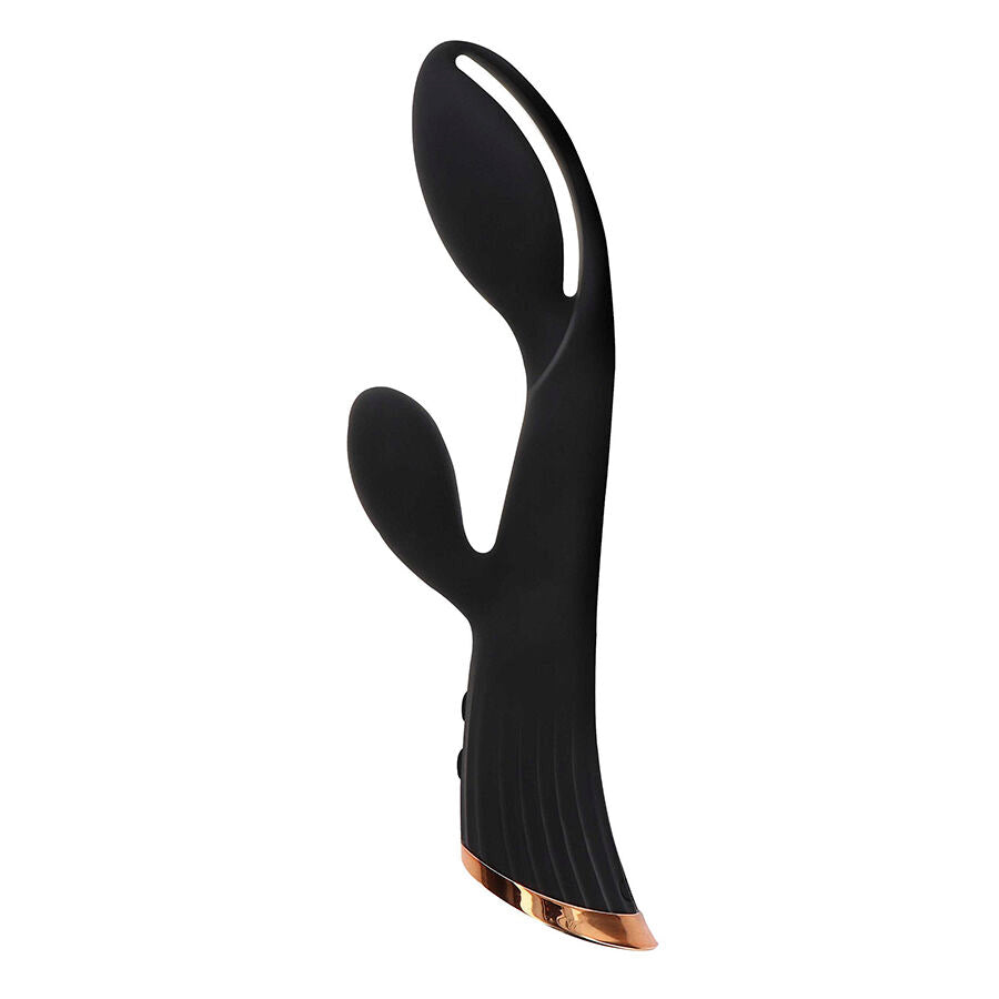 Vibrador Estimulador Clitóris TOYJOY IVY Cassia preto, design elegante e recarregável.