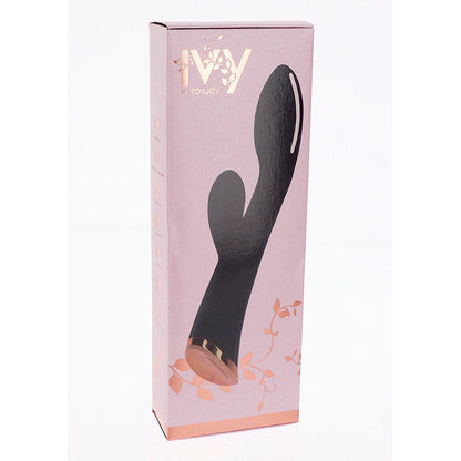 Vibrador Estimulador Clitóris TOYJOY IVY Cassia preto, design elegante e recarregável.