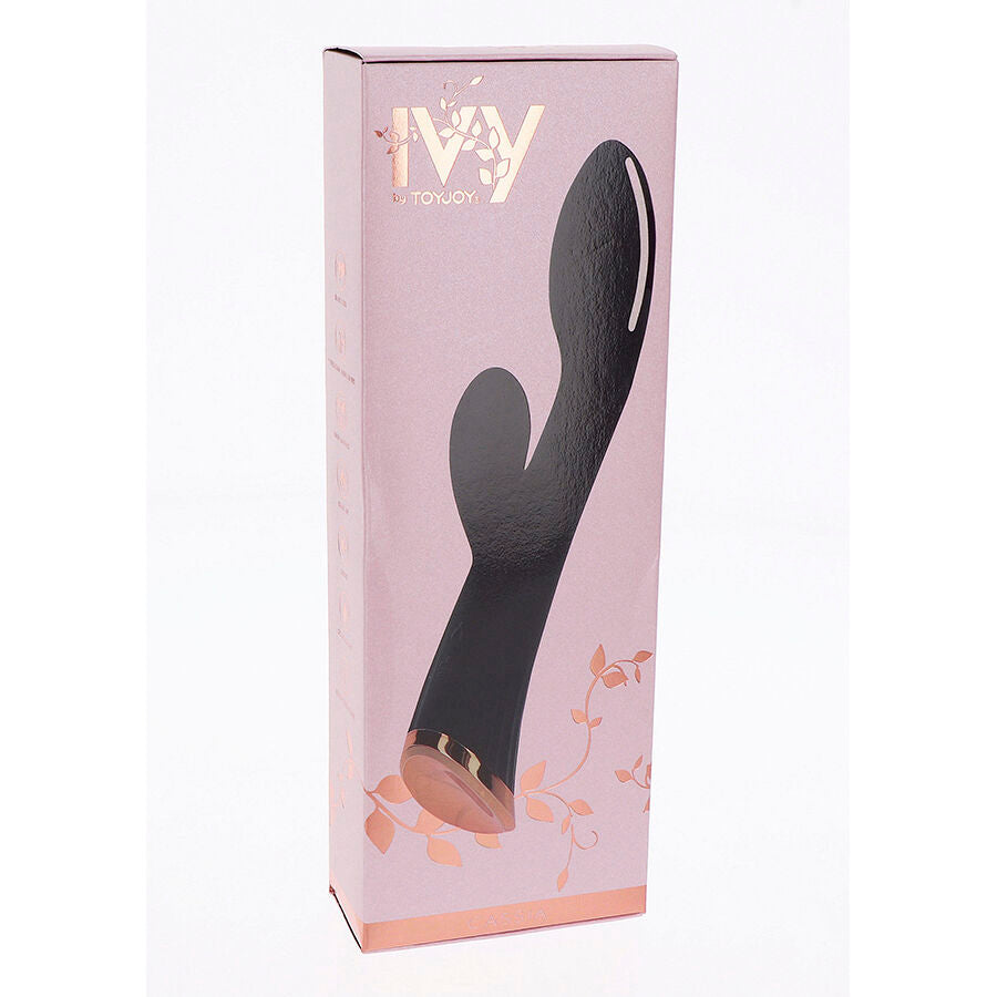 Vibrador Estimulador Clitóris TOYJOY IVY Cassia preto, design elegante e recarregável.