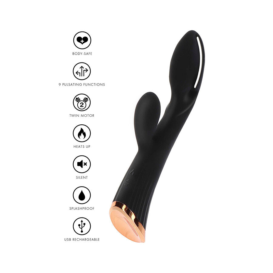 Vibrador Estimulador Clitóris TOYJOY IVY Cassia preto, design elegante e recarregável.