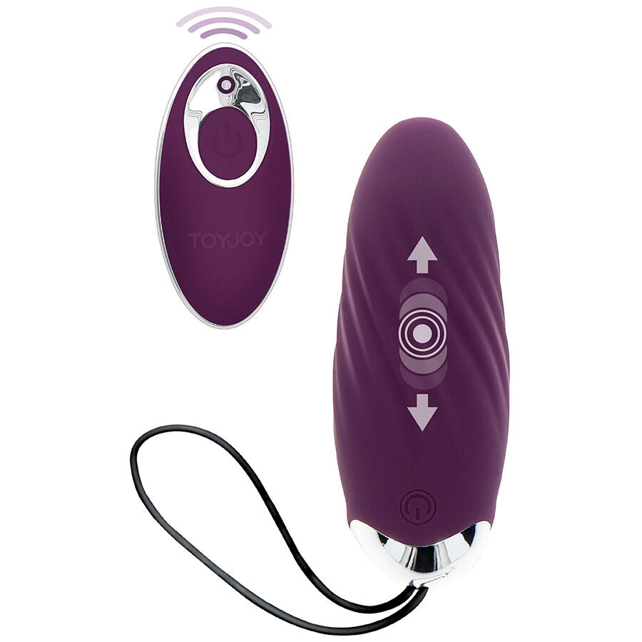 Vibrador TOYJOY Knock Knock Eggstavagant Controle Remoto Roxo em silicone macio.
