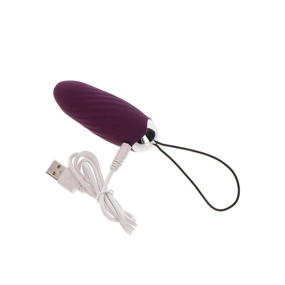 Vibrador TOYJOY Knock Knock Eggstavagant Controle Remoto Roxo em silicone macio.