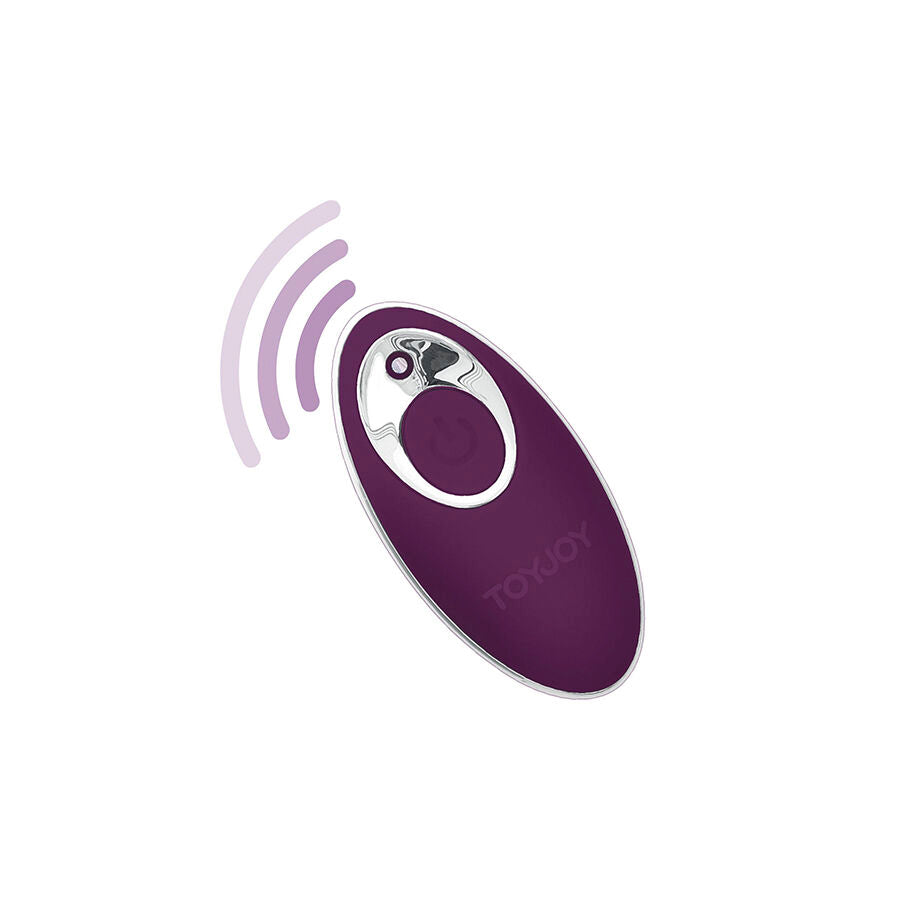 Vibrador TOYJOY Knock Knock Eggstavagant Controle Remoto Roxo em silicone macio.