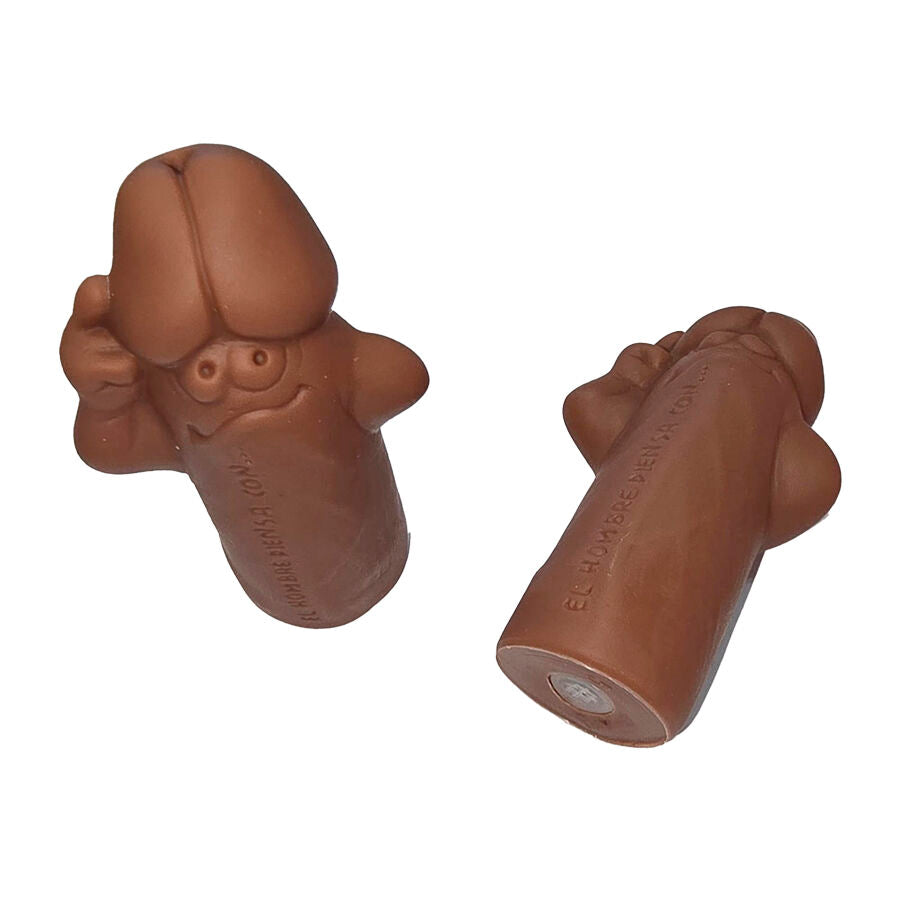 Apito em Formato de Pénis Marrom para Festas