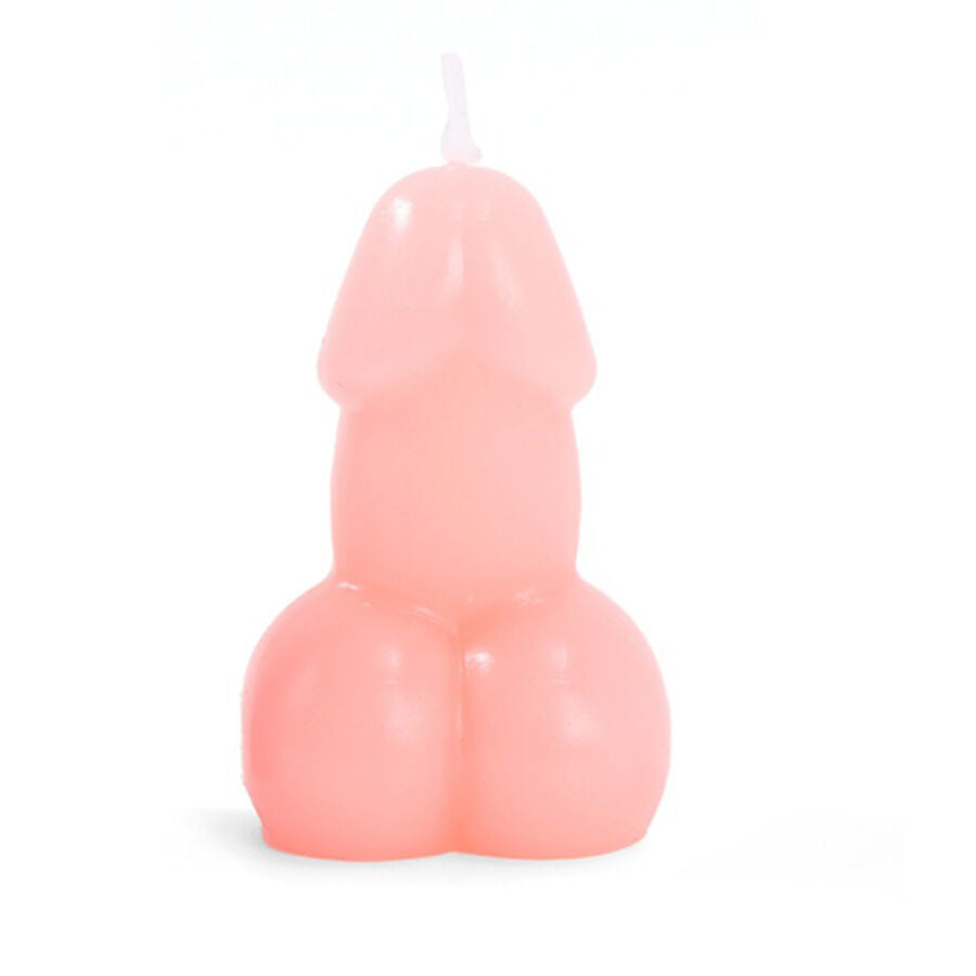 Vela em Formato de Pénis Rosa Picante
