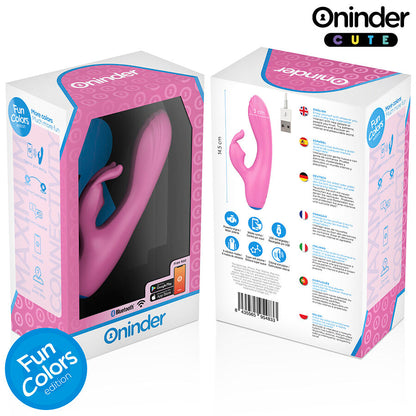 Vibrador ONINDER CUTE Love Bunny com controlo por app, design ergonómico e estimulação dupla para Ponto G e clitóris.