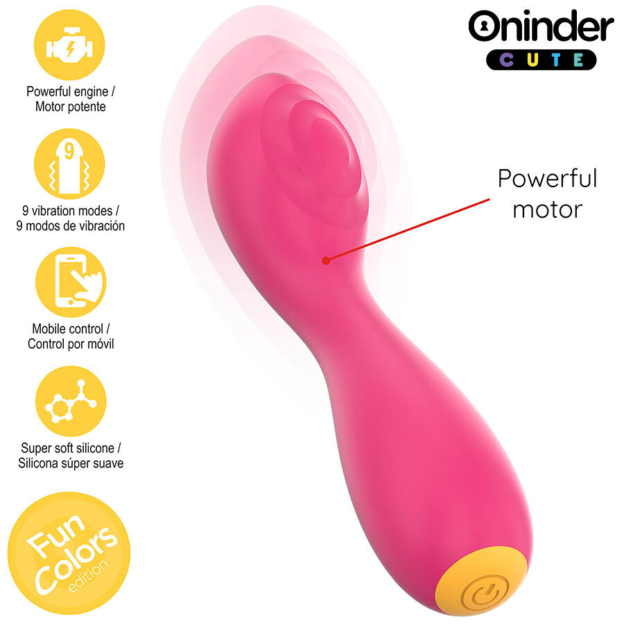 Vibrador ONINDER CUTE de Ponto G com controle por aplicativo e modo Tapping