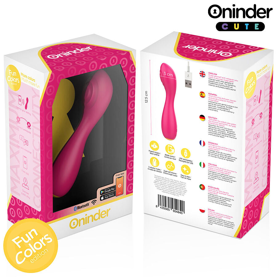 Vibrador ONINDER CUTE de Ponto G com controle por aplicativo e modo Tapping